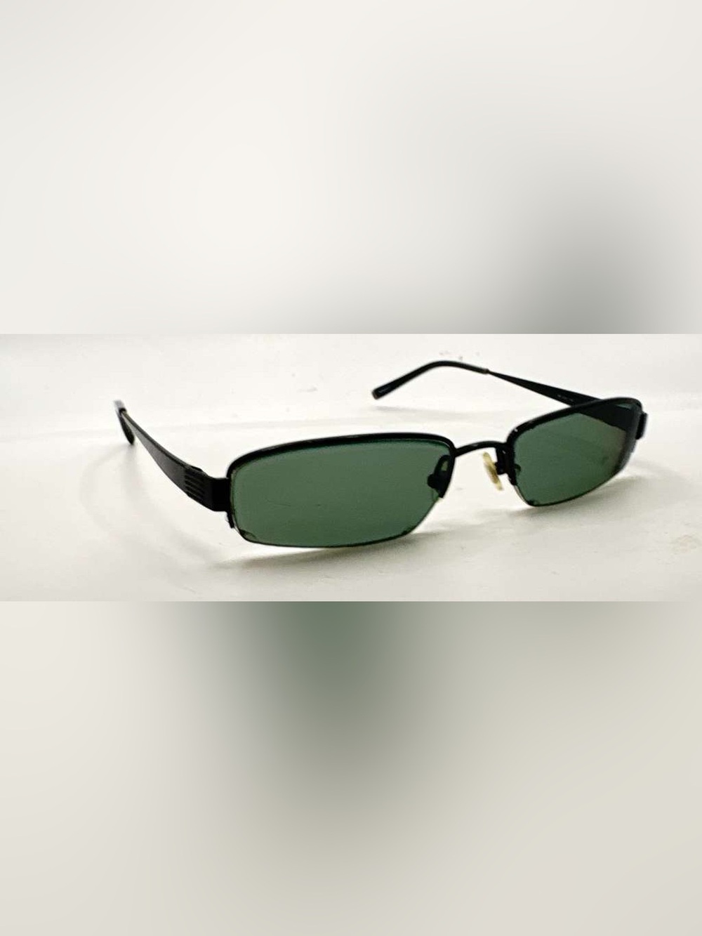 SR818 Black Oval Half-Rim Sunglasses Frames Only